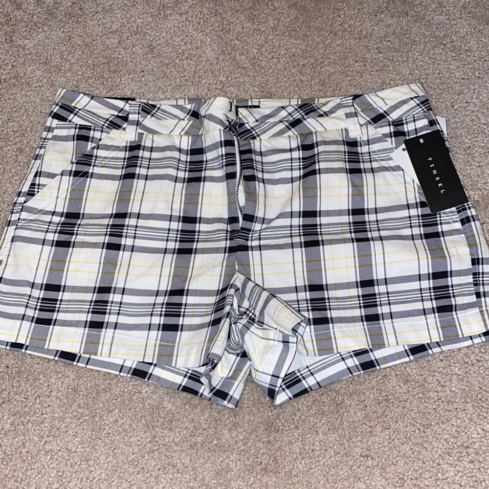 Tinsel Millicent Plaid Short